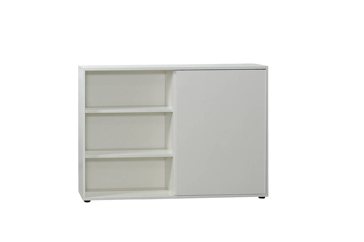 Sideboard / werner works 'basic' / weiß / 160 cm / 3 Ordnerhöhen