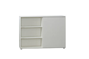 Sideboard / werner works 'basic' / weiß / 160 cm / 3 Ordnerhöhen
