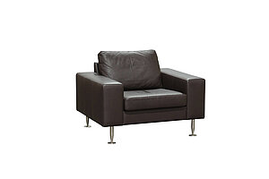 Loungesessel / Kunstleder / braun