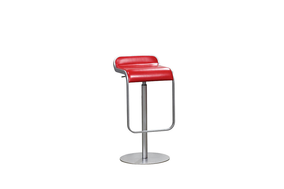 Barhocker / La Palma 'LEM S80' / Leder rot