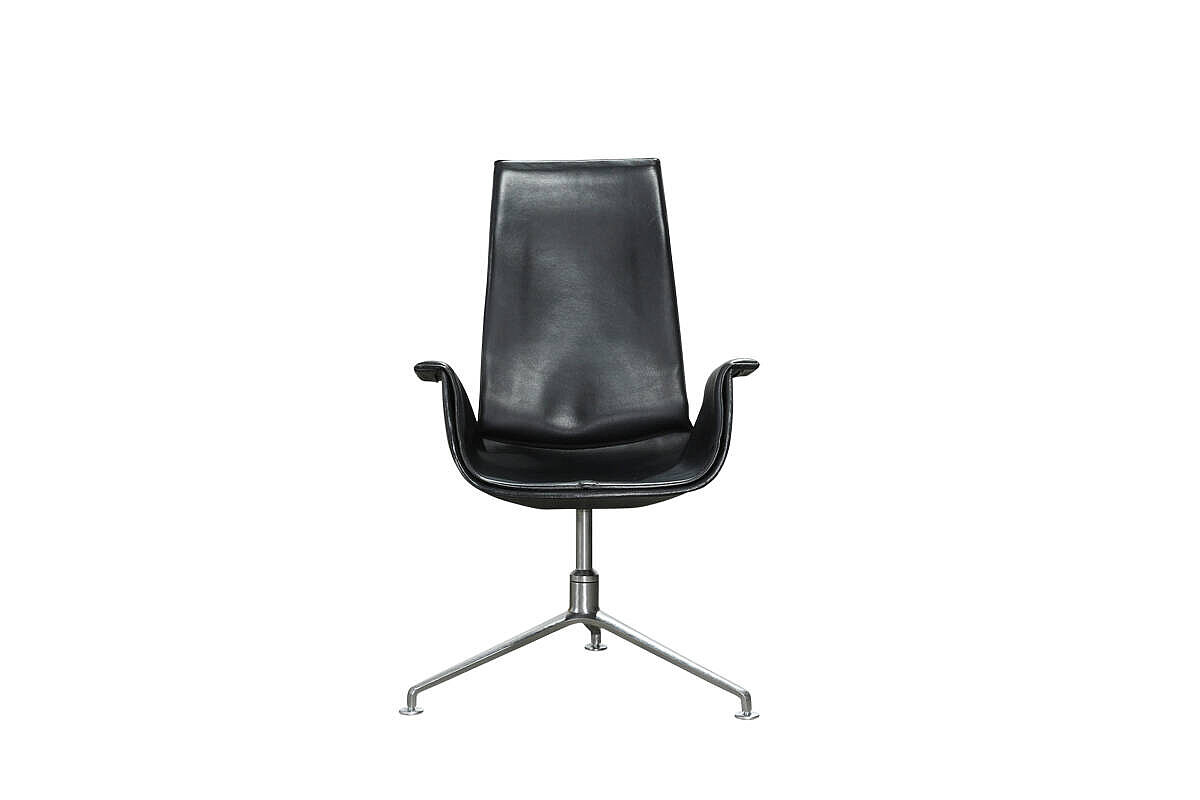 Konferenzsessel / Walter Knoll 'FK Chair' / Leder schwarz