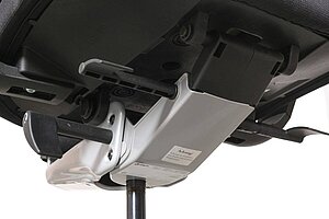 Bürodrehstuhl / Klöber 'Veo' / schwarz / Fußkreuz silber