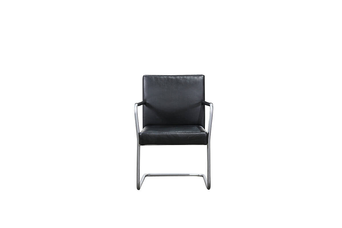 Freischwinger / Walter Knoll 'Jason' / Leder schwarz
