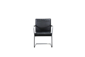 Freischwinger / Walter Knoll 'Jason' / Leder schwarz