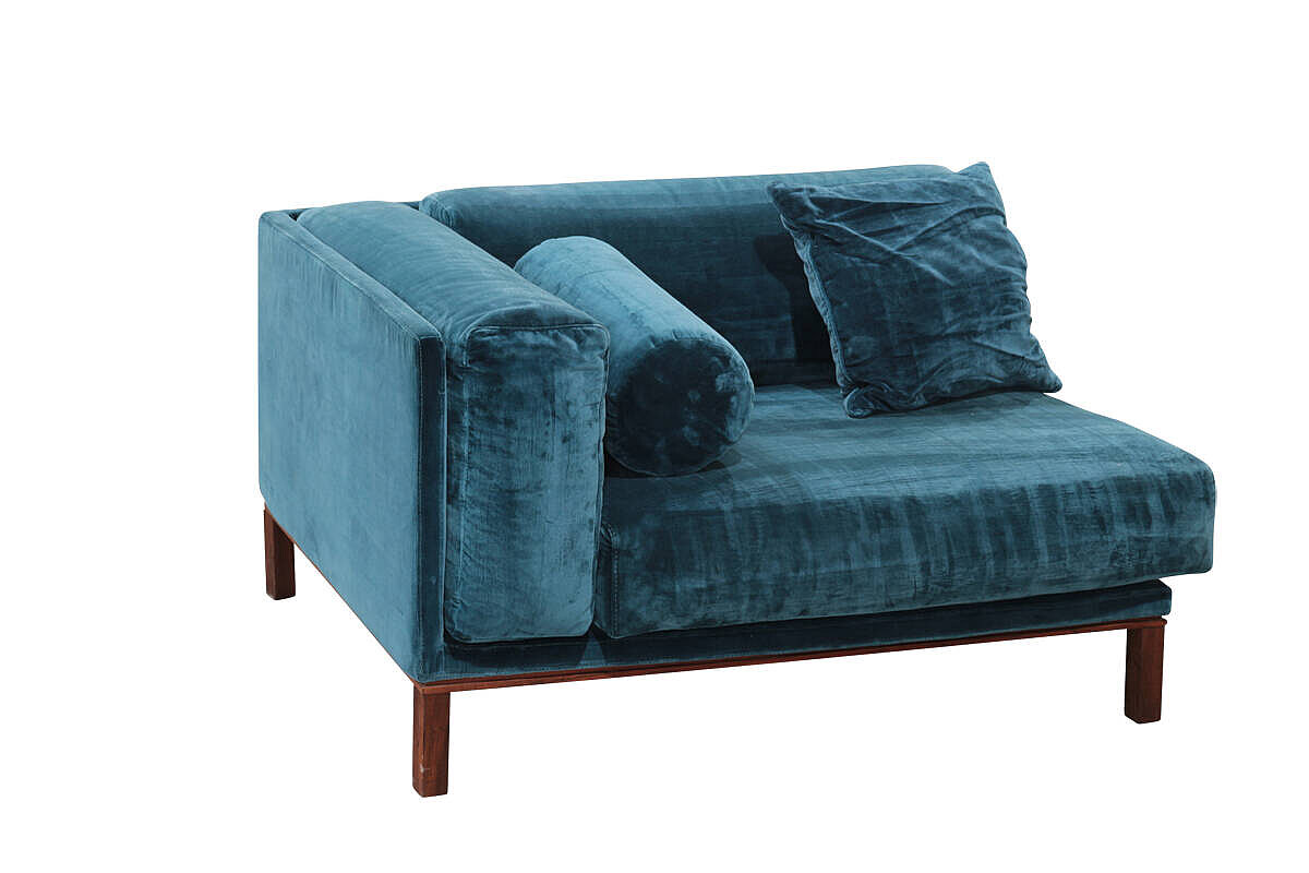 3-tlg. Modulsofa / bolia 'Cosy' / Samtstoff petrol