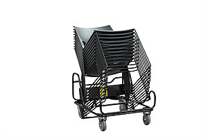 Besucherstuhl / Haworth 'Very' / Kunststoffschale / anthrazit / Kufengestell schwarz