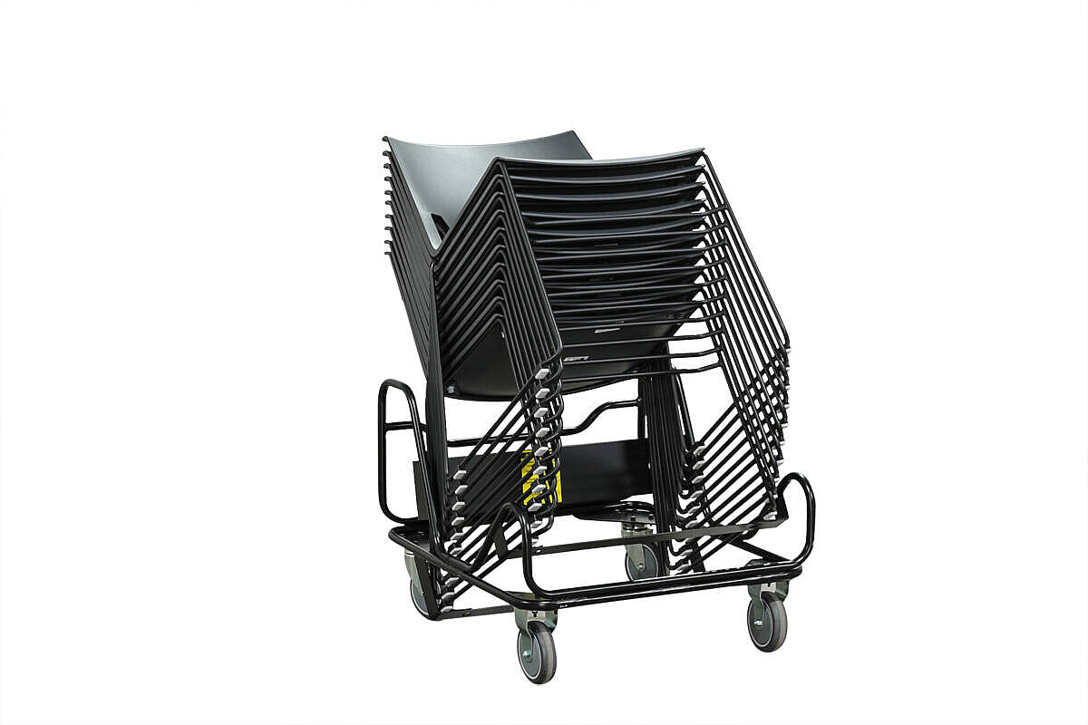 Besucherstuhl / Haworth 'Very' / Kunststoffschale / anthrazit / Kufengestell schwarz