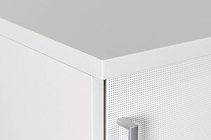 Sideboard / Haworth 'Vados' / Schiebetüren/Lochmuster / weiß / 120 cm