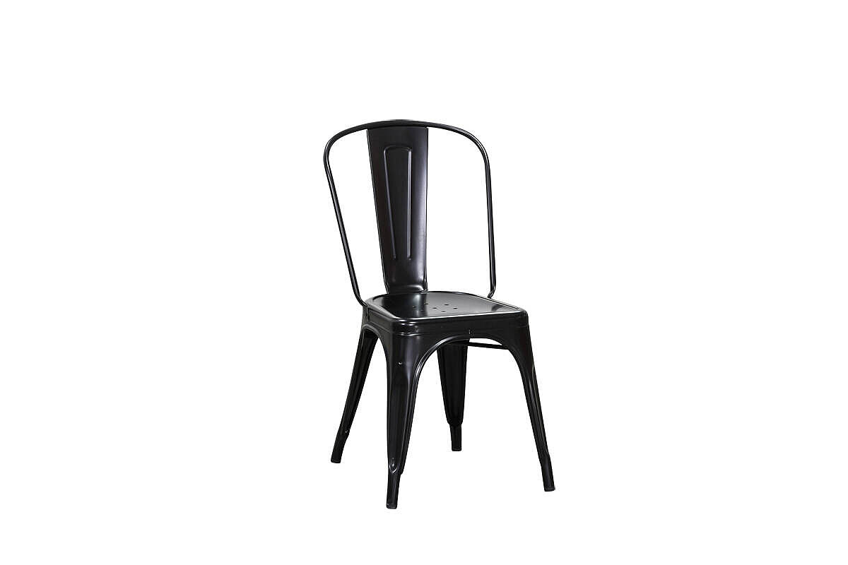 Besucherstuhl / Stapelstuhl / TOLIX 'CHAISE' / schwarz / stapelbar