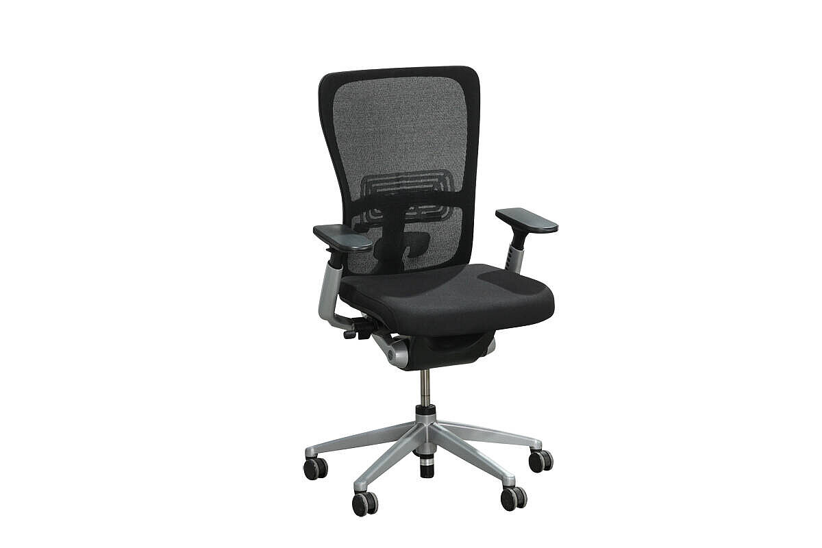 Bürodrehstuhl / Haworth 'Comforto 89' / Netzrücken / schwarz / Fußkreuz silber / NP 789 EUR
