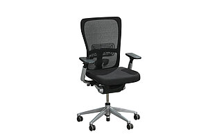Bürodrehstuhl / Haworth 'Comforto 89' / Netzrücken / schwarz / Fußkreuz silber / NP 789 EUR