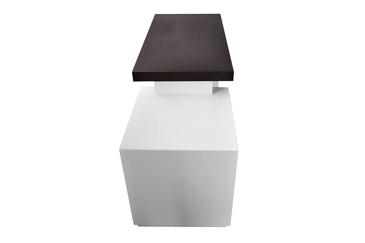 Stauraumelement / Standcontainer / Walter Knoll 'Headoffice Mono' / weiß / Verbindungsplatte eiche gebeizt