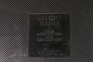 Freischwinger / Stapelstuhl / vitra 'Visavis 2' / Kunststoffrücken / Sitz blau