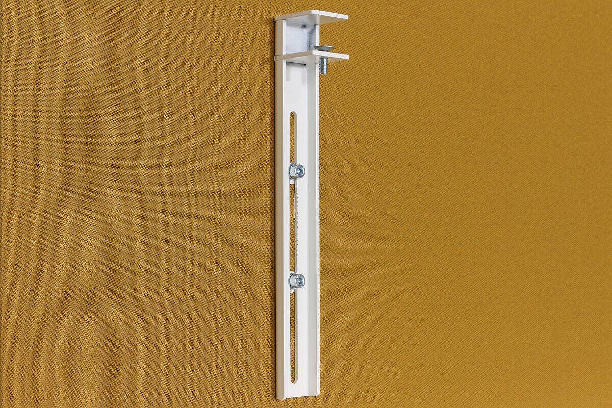 Paneel / König & Neurath 'FLYBY' / 180 cm / Stoff gelb / inkl. Klemmhalter weiß