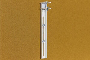 Paneel / König & Neurath 'FLYBY' / 180 cm / Stoff gelb / inkl. Klemmhalter weiß