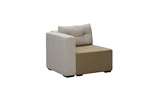 Modulsofa / 2-Sitzer / Materia 'MONOLOG' / braun/beige