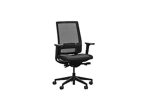 Bürodrehstuhl / 'Caro' / Netzrücken / schwarz