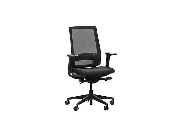 Bürodrehstuhl / 'Caro' / Netzrücken / schwarz