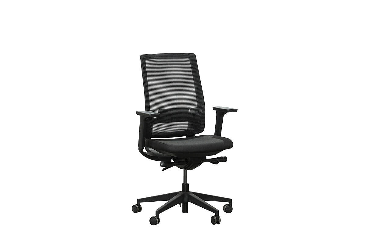 Bürodrehstuhl / 'Caro' / Netzrücken / schwarz