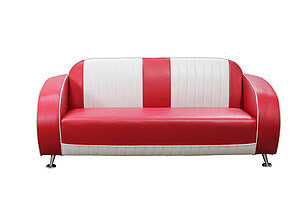 3-tlg. Retro-Lounge-Set von BelAir: '02CB' Sofa und 2 'LC-01'Stühle