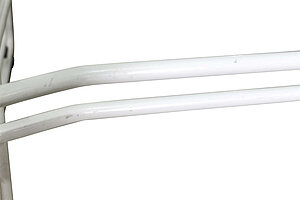 Barhocker / Kinnarps 'Leia' / Sitzschale türkis / Sitzkissen blau / stapelbar