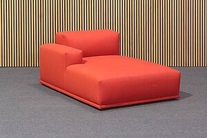 Neuwertig / MUUTO 'Connect' / Stoff Remix / Farbe 643 rot - Variante 2 - Modul J, C + K