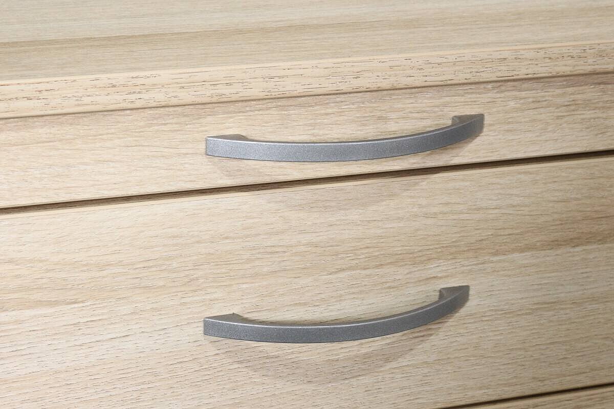Rollcontainer / Kinnarps 'Ordemo' / weiß / Abdeckplatte/Schubladen graueiche / 80 cm