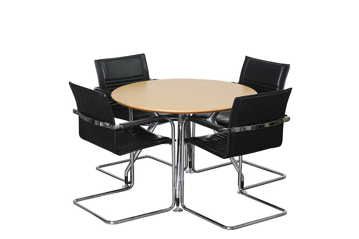 'Summa' Besprechungstisch in ahorn, 100 cm Durchmesser