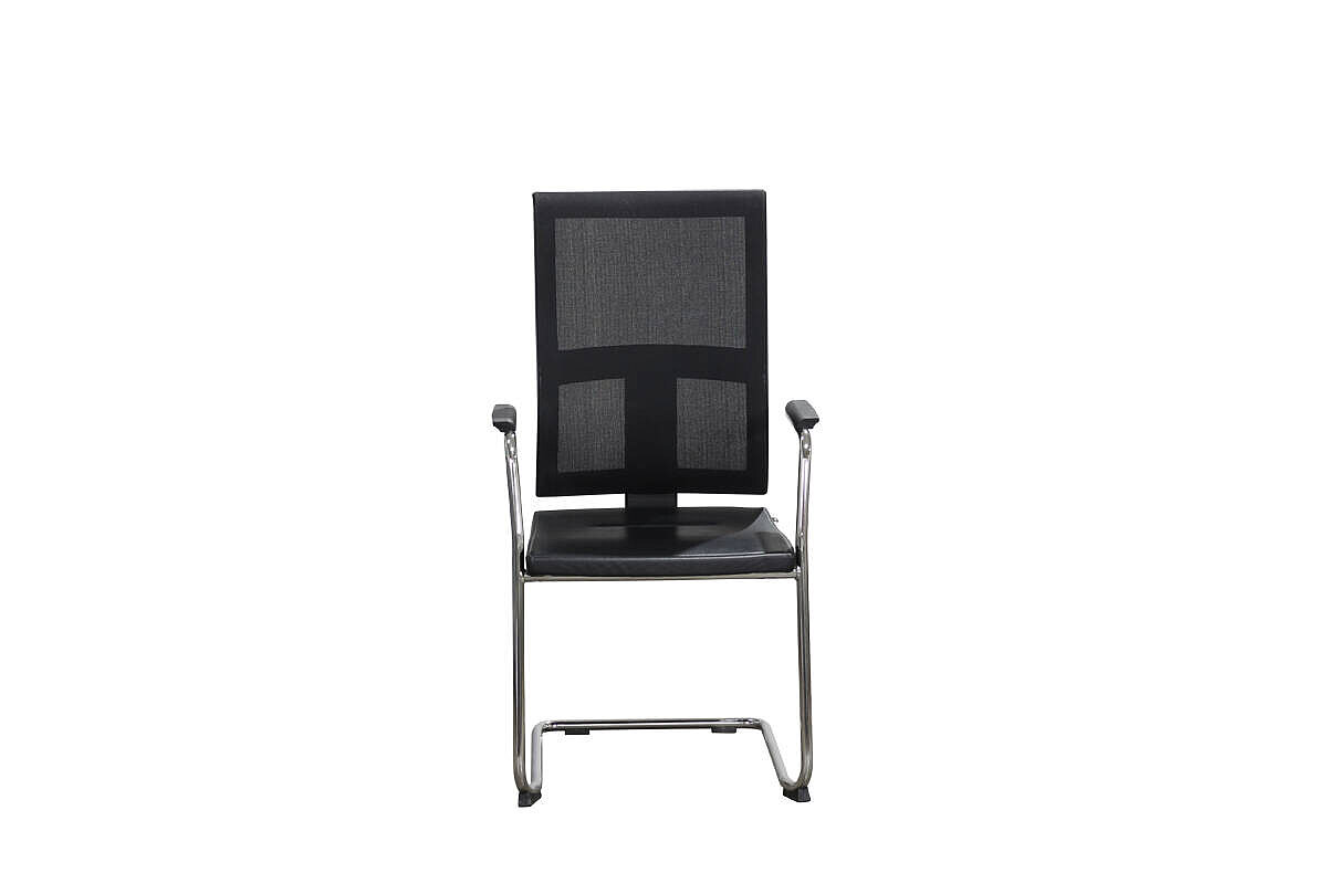 Freischwinger / bejot / Netzrücken / Sitz Kunstleder / schwarz / stapelbar