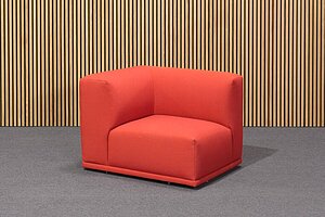 Neuwertig / MUUTO 'Connect' / Stoff Remix / Farbe 643 rot - Variante 6 - Modul E, C + E