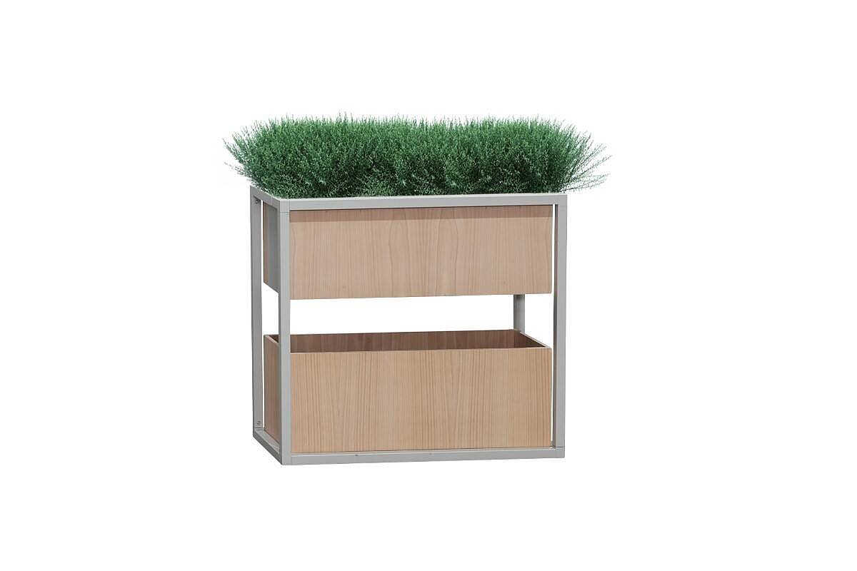 Blumenkasten / Ondarreta 'Dry' / 90 x 35 cm / birke/grau