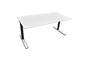 Schreibtisch / König & Neurath 'LIFE.S' / 160 x 80 cm / weiß / Gestell schwarz