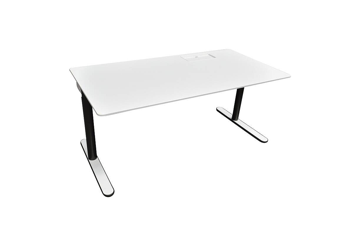 Schreibtisch / König & Neurath 'LIFE.S' / 160 x 80 cm / weiß / Gestell schwarz