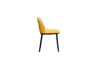 Besucherstuhl / vitra 'Softshell Side Chair' / rapsgelb