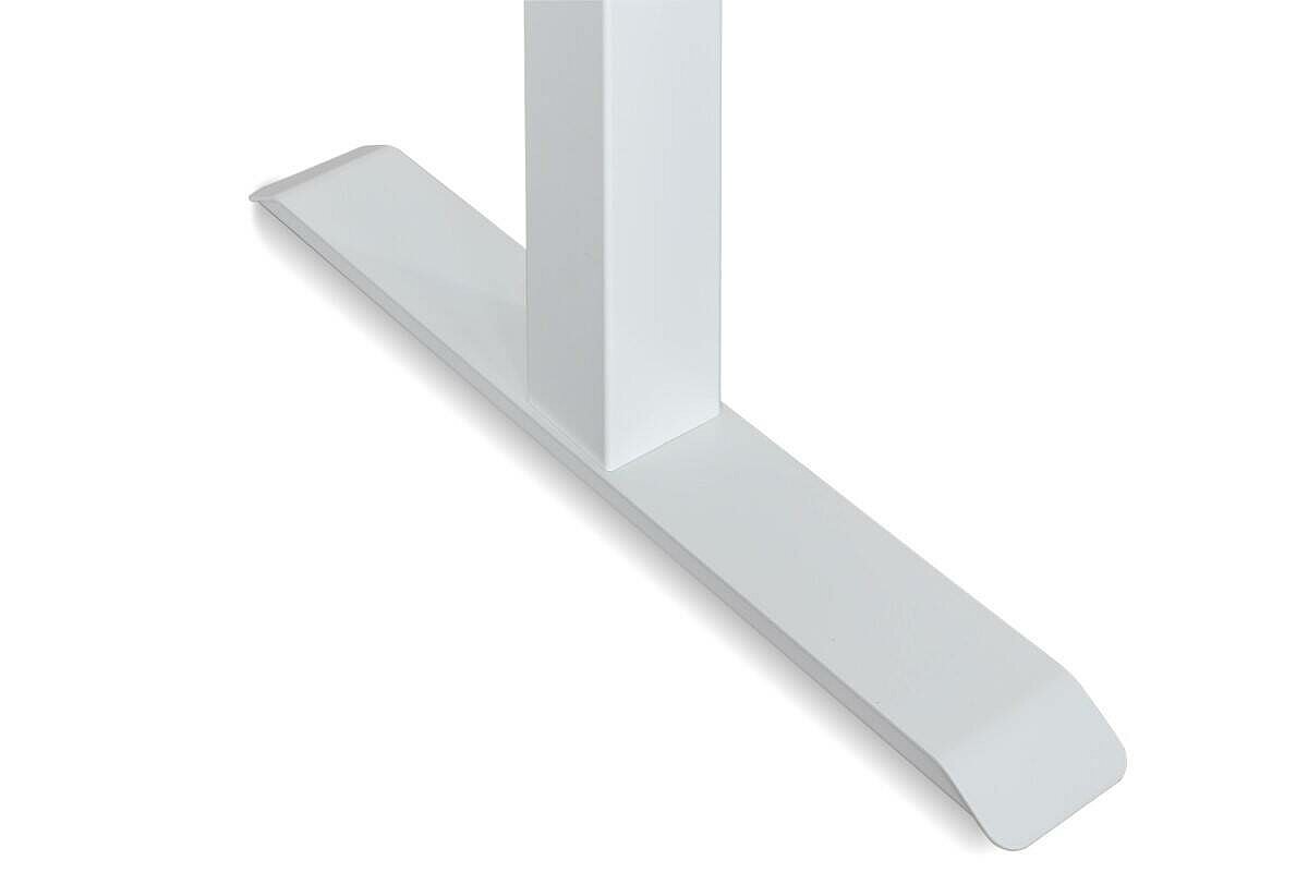 Steh-Sitz-Schreibtisch / Memory Display / elektrisch höhenverstellbar / eiche / 160 x 80 cm / Gestell weiß