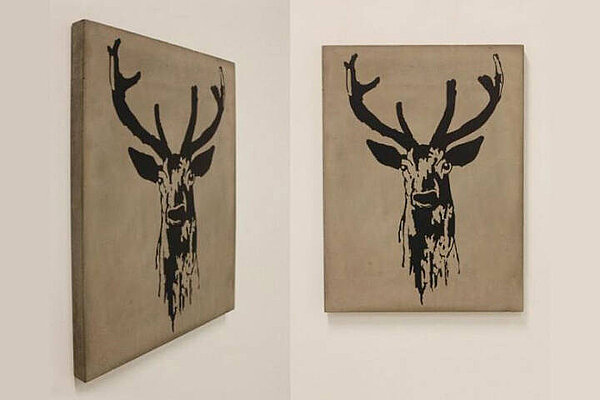 'DEER' Betonbild Wohnaccessoire