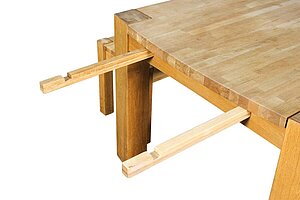 3-tlg. Set / UNIQUE LIVING FURNITURE / eiche / Tisch 200 x 100 cm / 2 Sitzbänke