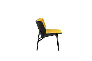 Loungesessel / HAY 'Dapper Lounge Chair' / senfgelb/schwarz