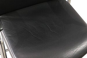 Freischwinger / Interstuhl 'Ataros' / Leder schwarz