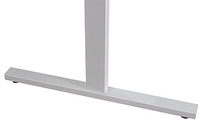 Schreibtisch / Narbutas 'T-Easy' / 120 x 80 cm / weiß / eckige Kabelklappe oben links