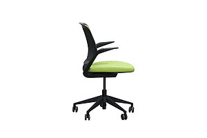 Konferenzstuhl / Arbeitsstuhl für Home Office / Steelcase 'cobi' / Netzrücken / grün