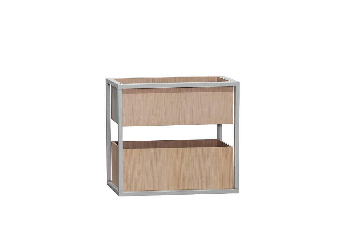 Blumenkasten / Ondarreta 'Dry' / 90 x 35 cm / birke/grau