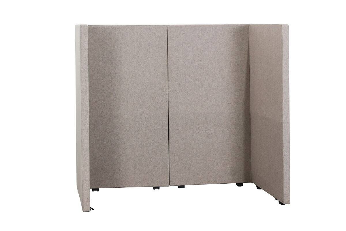 Loungesofa / König & Neurath 'NET.WORK.PLACE' / 2-Sitzer trkis / Trennwände hellbraun