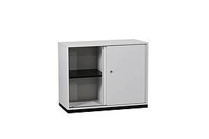 Sideboard / Steelcase / weiß / Schiebetüren / 2 Ordnerhöhen / 100 cm