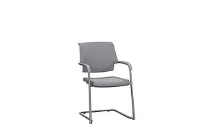 Freischwinger / Haworth 'Visitor Chair' / grau / stapelbar