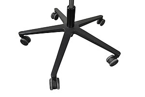 Bürodrehstuhl / vitra 'HAL' / schwarz - mit Sitzkissen in petrol