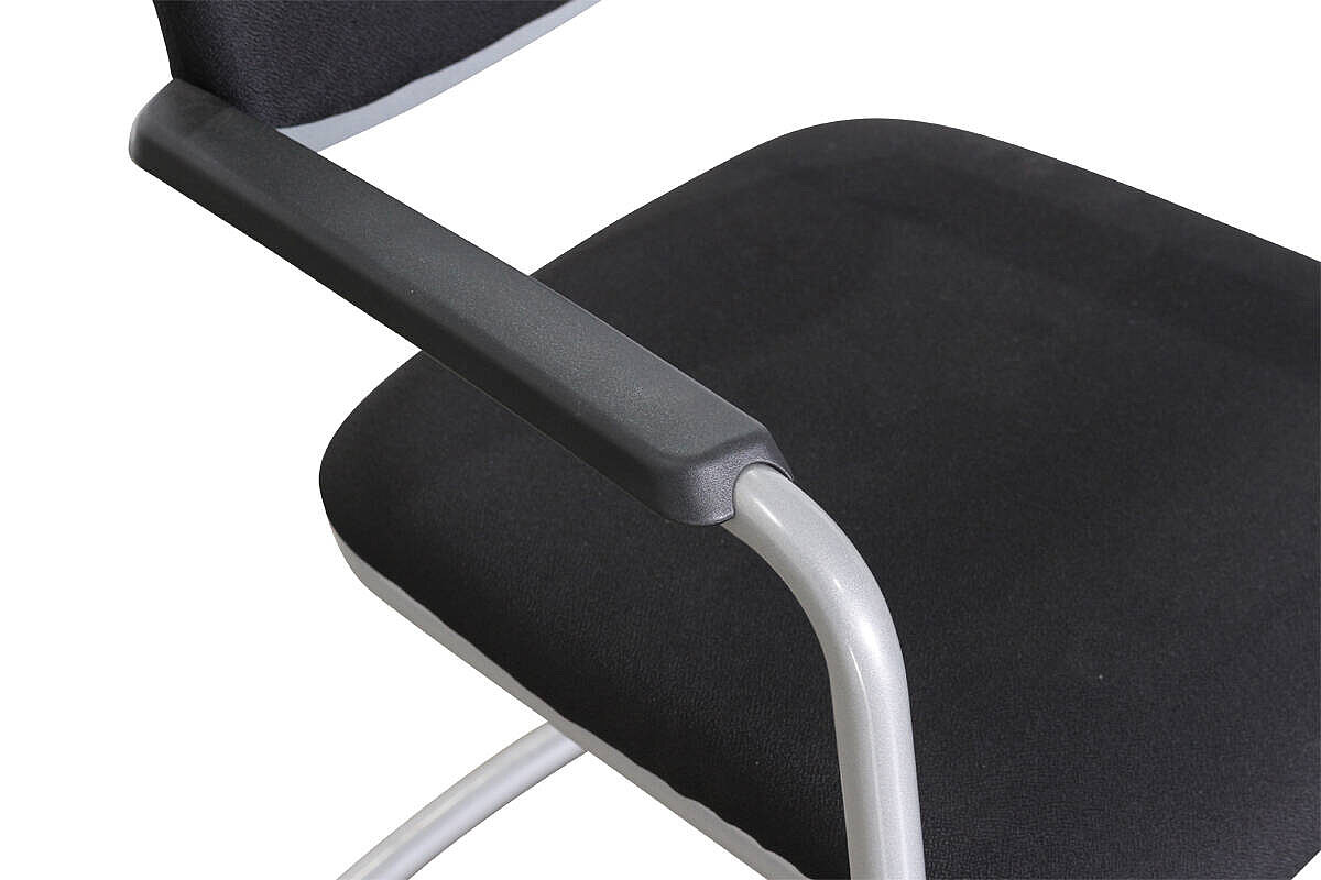 Freischwinger / Haworth 'Comforto' / schwarz / Gestell silbergrau/ stapelbar