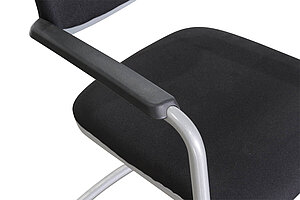 Freischwinger / Haworth 'Comforto' / schwarz / Gestell silbergrau/ stapelbar