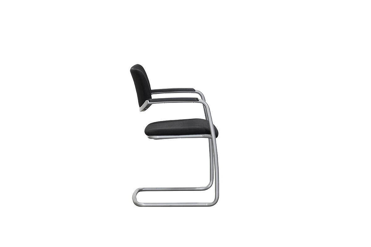 Freischwinger / Haworth 'Comforto' / schwarz / Gestell silbergrau/ stapelbar