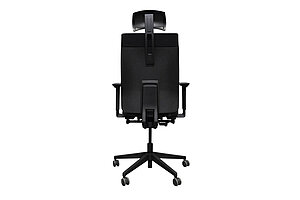 Bürodrehstuhl / Viasit 'F1' / Kopfstütze / Polsterrücken / schwarz / schmales Fußkreuz